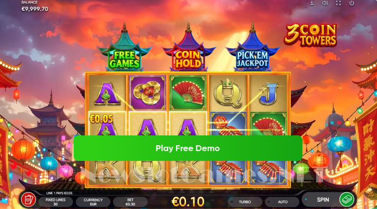 3 Coin Towers : avis sur ce jeu casino à gains rapides