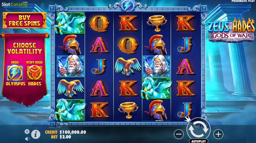 Zeus vs Hades jeu casino